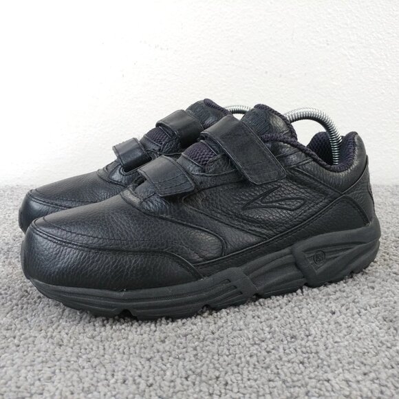 Brooks Addiction Walker V-Strap 2 Womens Size 9 D WIDE Running Shoes Black Low - Picture 1 of 9